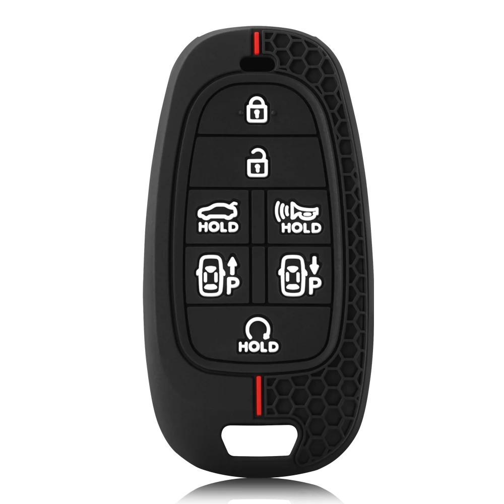 Silicone Key Case For Hyundai Palisade Tucson Santa Fe Atos Solaris Prime Nexo Sonata Staria Ioniq Car Key Cover