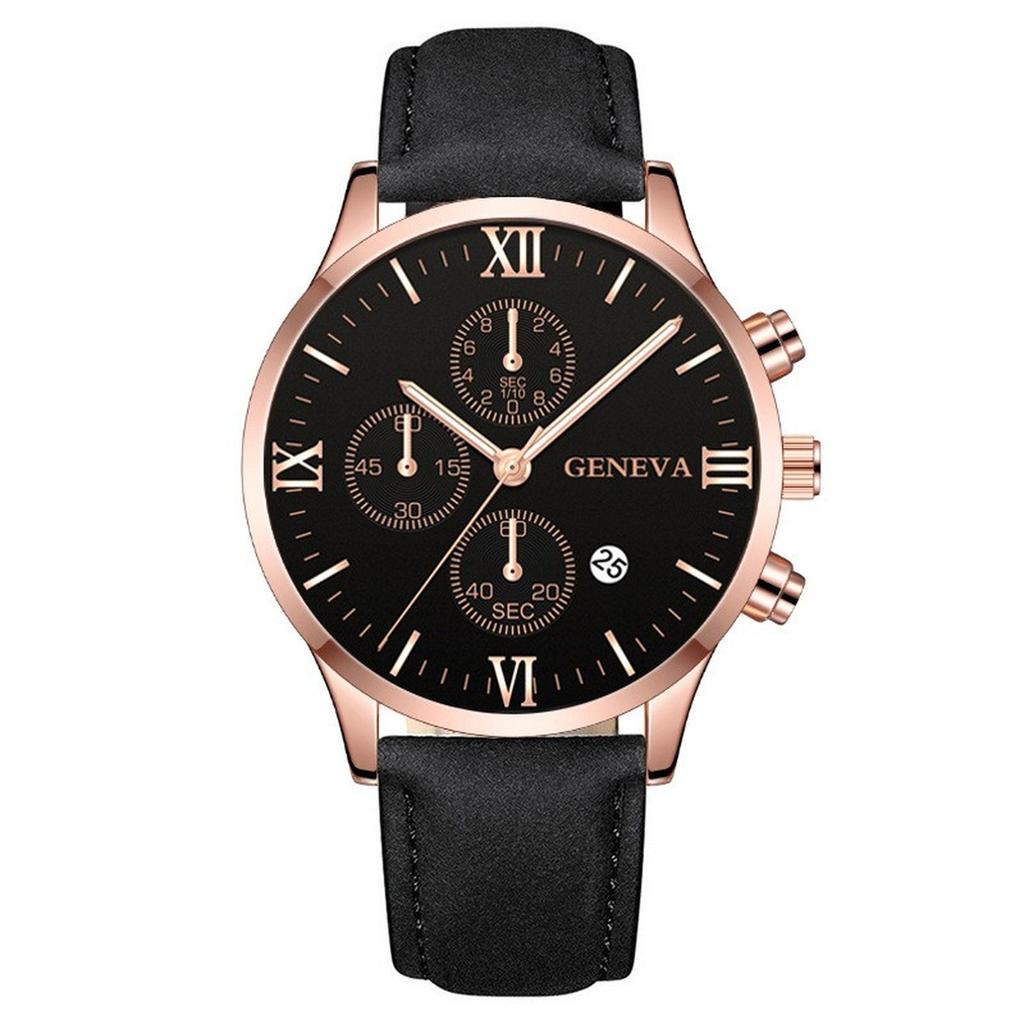 Mens Leather Business Fashion Watch Strap Watch For Gift Giving