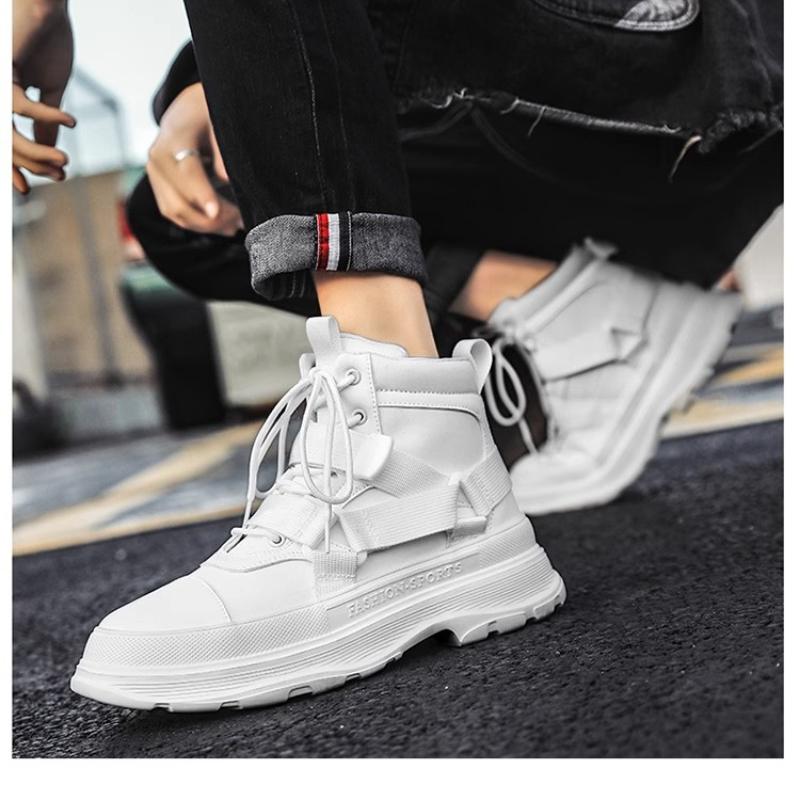 Модные мужские ботинки на платформе Matsutake с толстой подошвой — фото 4