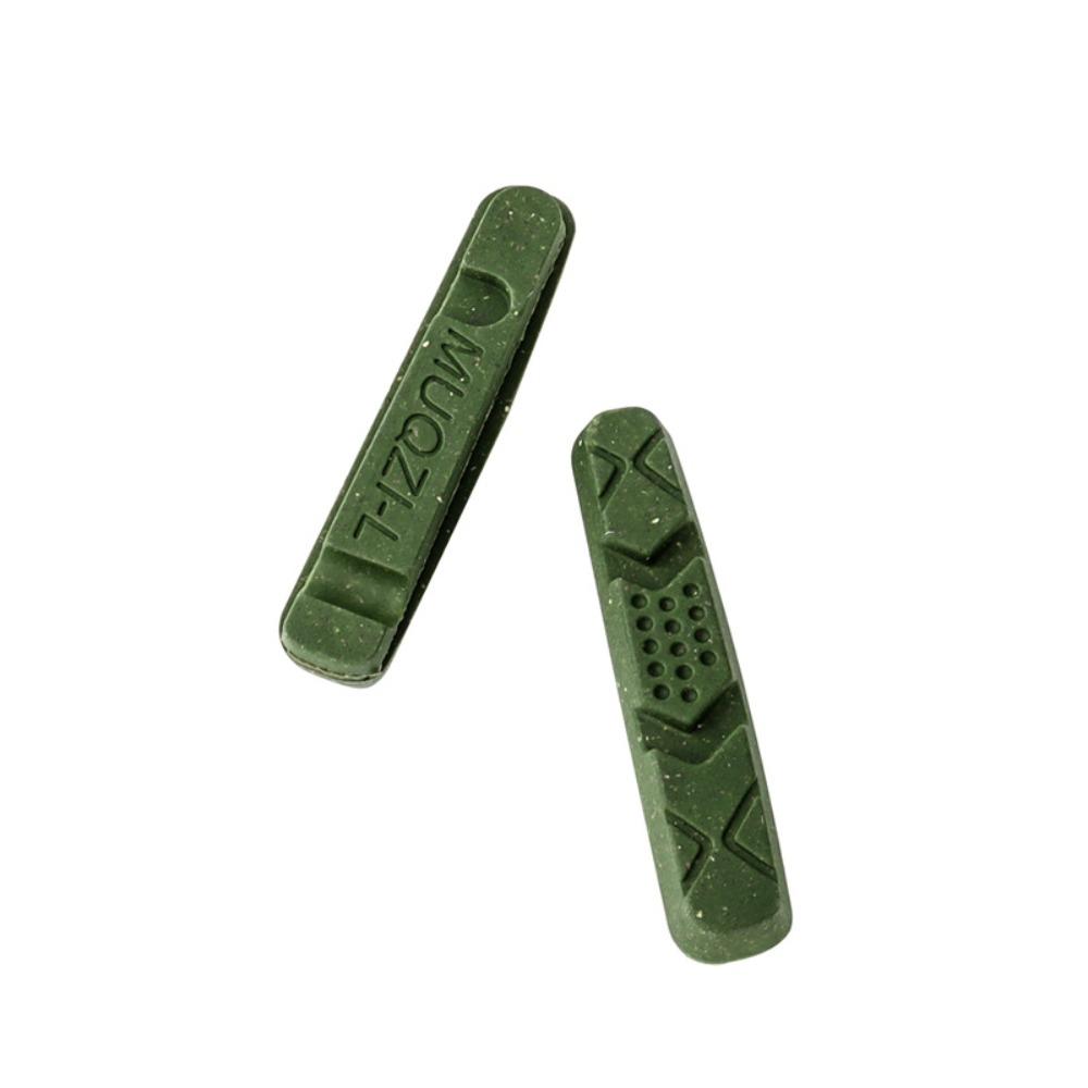2pcs Cork Compound Bicycle Brake Pads Heat-resistant Carbon Wheels Brake Pads  Road Bike зелёный