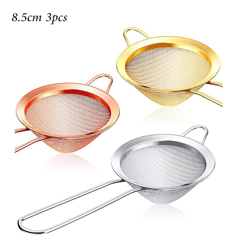 Cocktail Strainer Stainless Steel Tea Strainers Conical Food Strainers Fine Mesh Strainer Practical Bar Strainer Tool