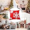 Christmas Throw Pillow Covers 18x18 Inch Snowflake Washable Snowflake Christmas Pillow Cover Cushion Cases For Bedroom Couch Bed