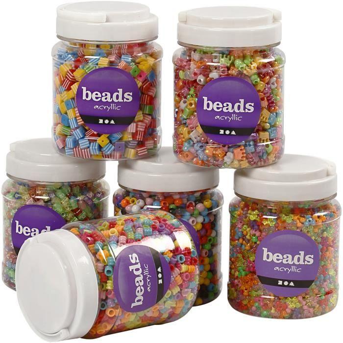 Mix of Plastic Beads In Different Shapes - Rich Shiny Colours. Ref 61827