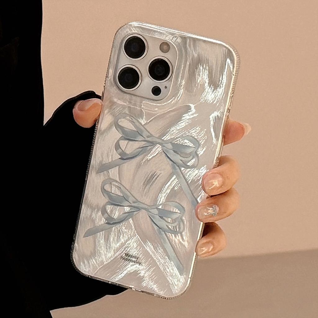 Glitter Bow Phone Case for iPhone 17 16 15 14 13 Pro Max, Cute Rhinestone Bowknot Shockproof Cover, Aesthetic Girly Protective Case