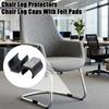 24Pcs Plastic Chair Leg Floor Protectors U Shaped Furniture Feet Caps Easy Installation Non-Slip Chair Pads