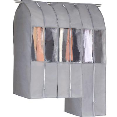Astro Garment Short 1 for and Clothes Suit Closet Hanging Transparent Moth Repellent Closed Covers, Gray, Gusseted, Wide, 3-Pack (2 + Long), Jackets,