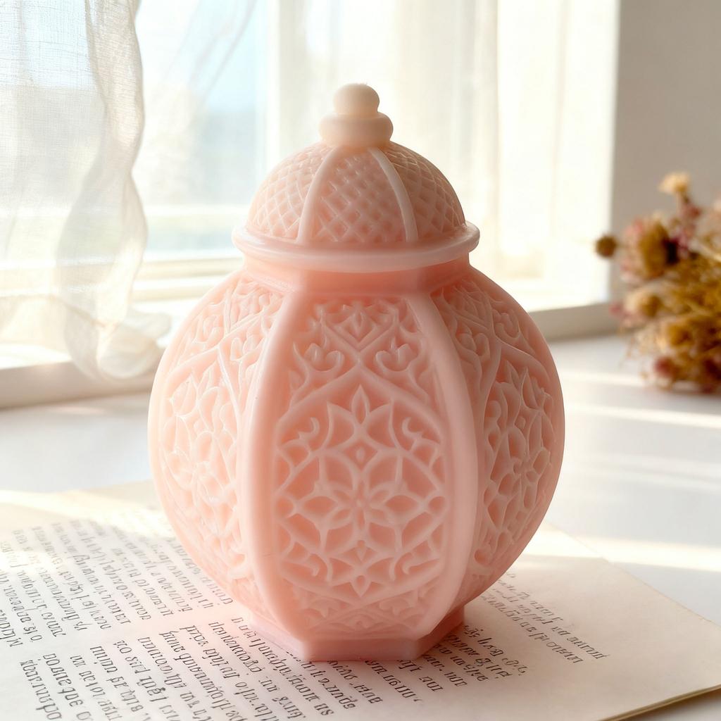 Lantern Mold Plaster Diffuser Stone Ornament Silicone Mold DIY Lantern Aromatherapy Candle Mold