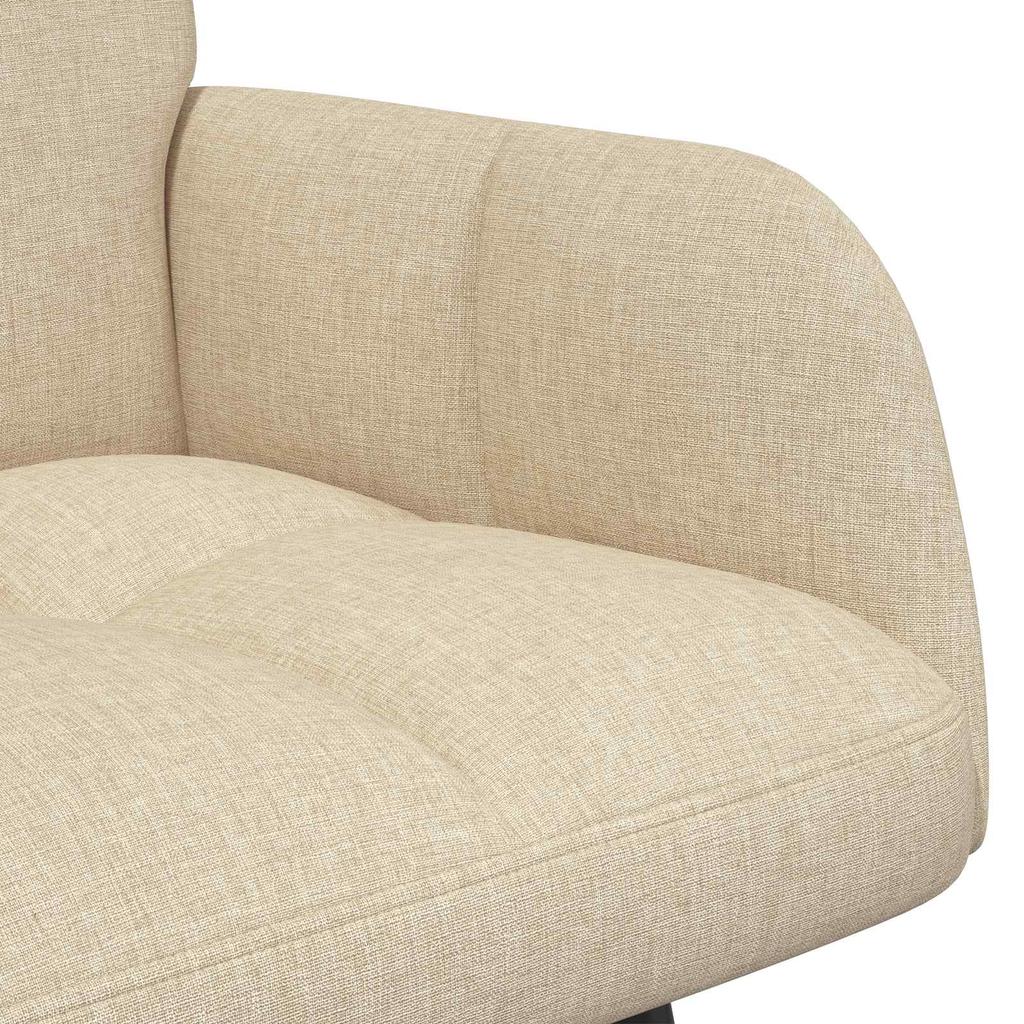 2 Seater Sofa Cream 115 x 61 x 87 cm Fabric