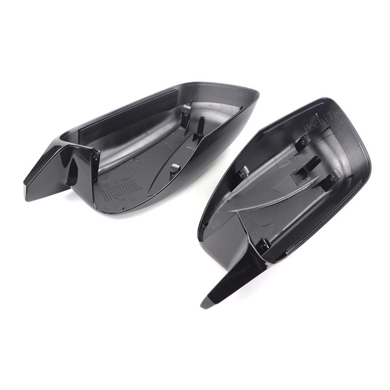 Carbon Fiber Style Black Rearview Side Mirror Cover Caps for BMW 5 Series E60 E61 E63 E64 2004-2008 New M Design