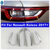 For Renault Koleos Samsung QM6 2017- Car Chrome Rear Tail Lights Protection Trim Rear Lamps Cover Sticker Decor Accessories