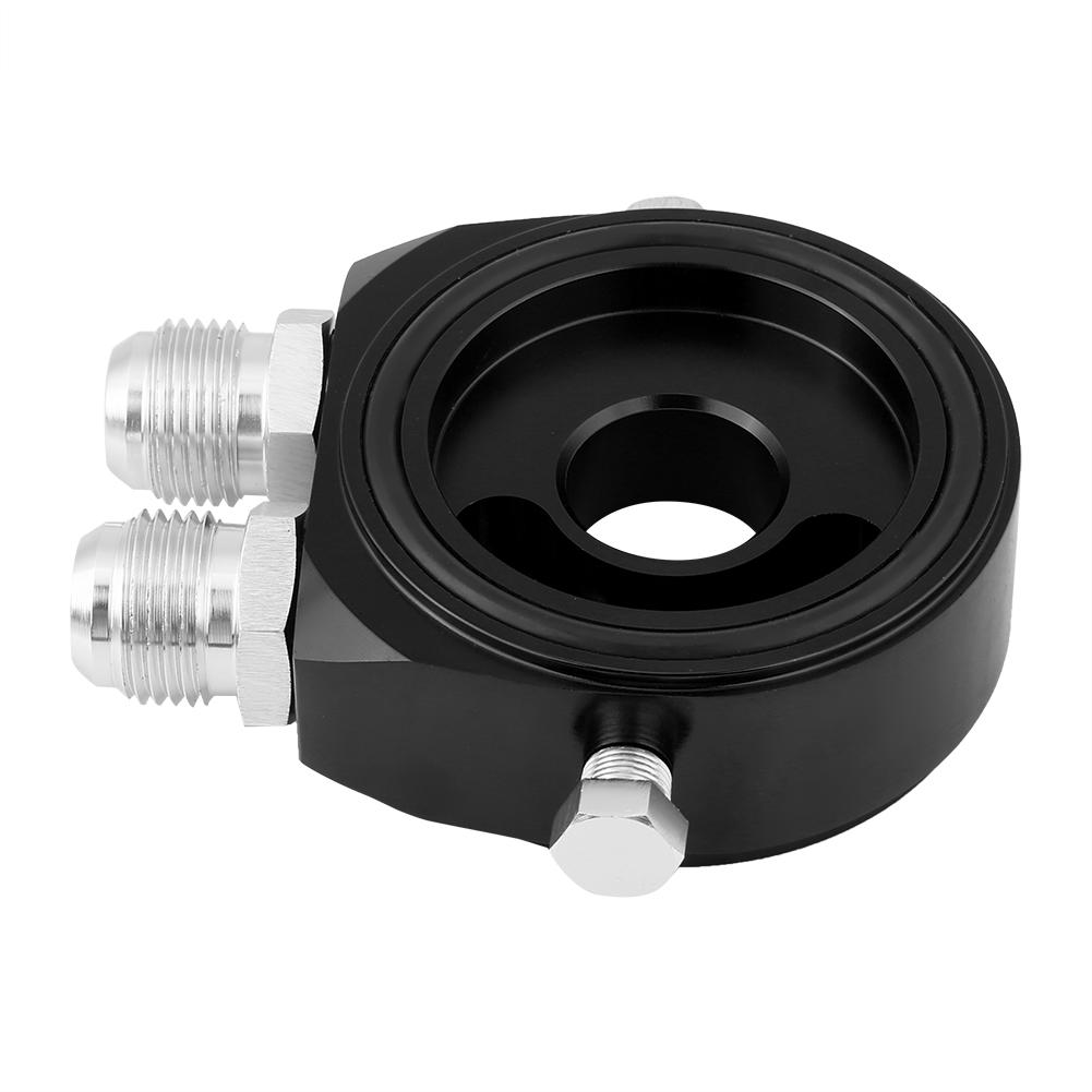 M20 X 1.5 Aluminum Oil Filter Cooler Plate Adapter 1/8 NPT Oil Cooler Kit Silver