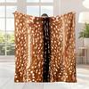 Erosebridal Luxury Brown Reindeer Fur-Like Fleece Blanket Ultra-Soft Flannel All-Season Throw
