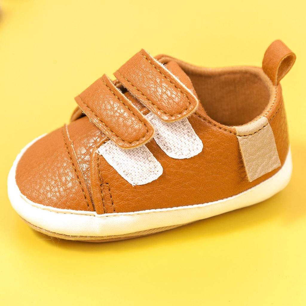 New Spring/Autumn Non-Slip Toddler Shoes, 0-1 Year, Rubber Sole, Double Velcro, PU Surface