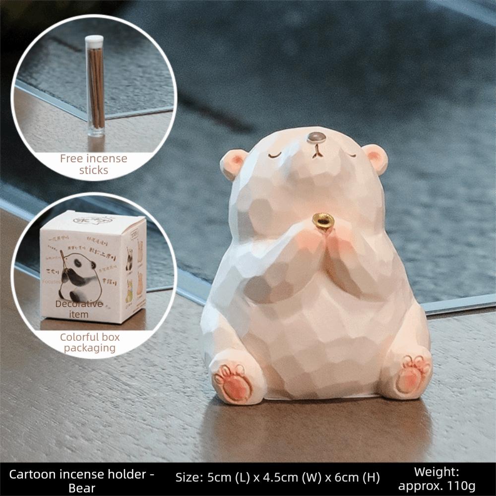 Frog Bear Panda Incense Stick Holder Resin Crafts Incense Holder Zen Incense Burner  Living Room
