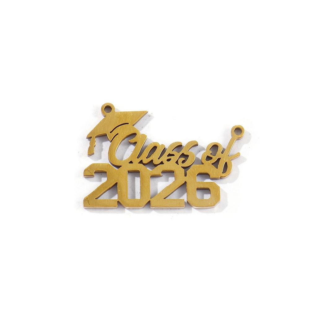 5pcs New 304 Stainless Steel Charms 2026 College Jewelry Charms Multicolor Doctorial Hat Hollow Pendants DIY Necklace Jewelry