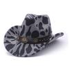 European, American and Western Cowboy Hat Cow Color Wool Hat Men's and Women's Big Eaves Autumn and Winter Outdoor Travel Warm Jazz Hat