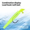 Fishing Tackle Soft Fishing Lures Set for Freshwater Saltwater Artificial Baits with Split Tail Grub Worms Jig Head Hook