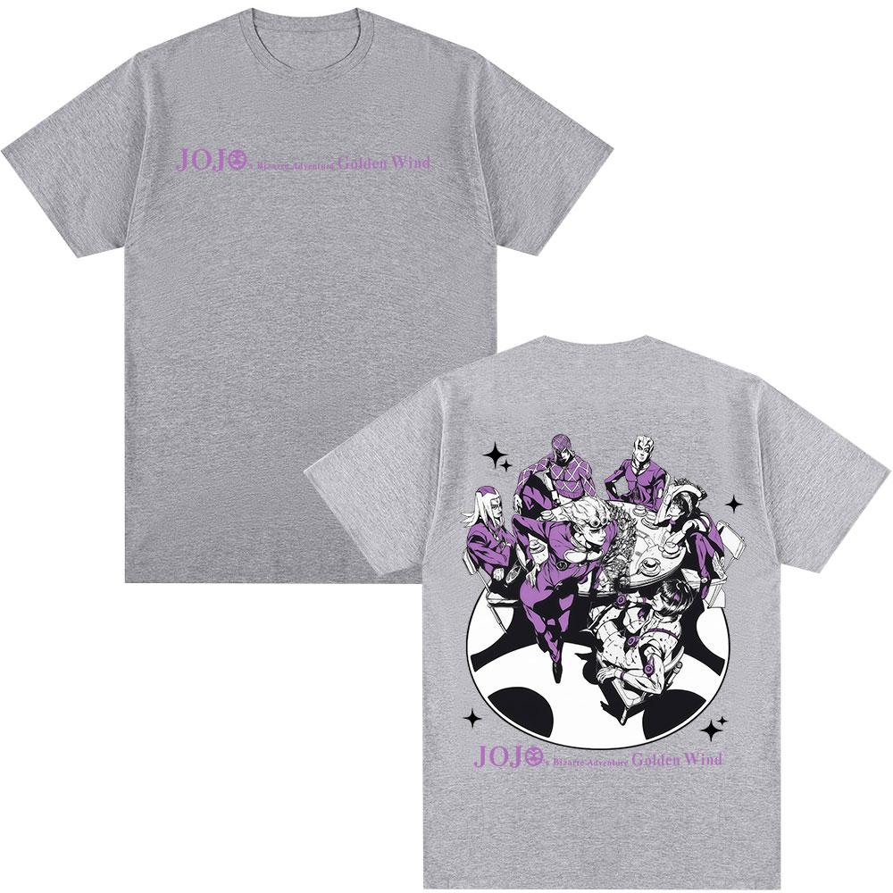 Anime JoJo Bizarre Adventure Golden Wind Graphic T-shirts Men's Women Fashion Casual Oversized Short Sleeves T Shirt Streetwear
