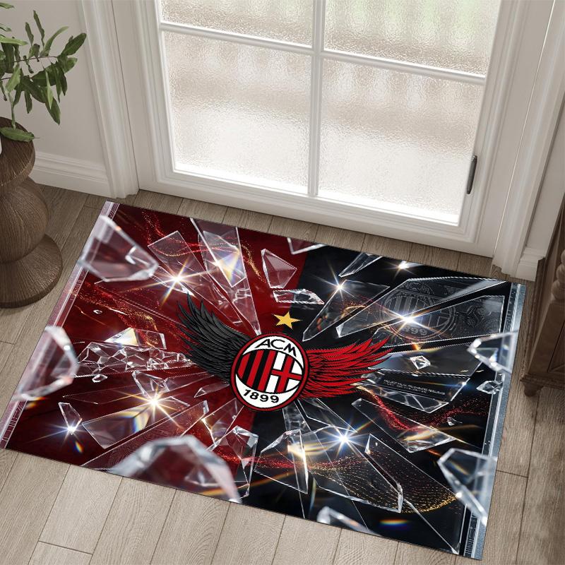AC Milan Design Crystal Velvet Carpet Cozy Non?Slip Printed Rug For Bedroom Living Room Entrance