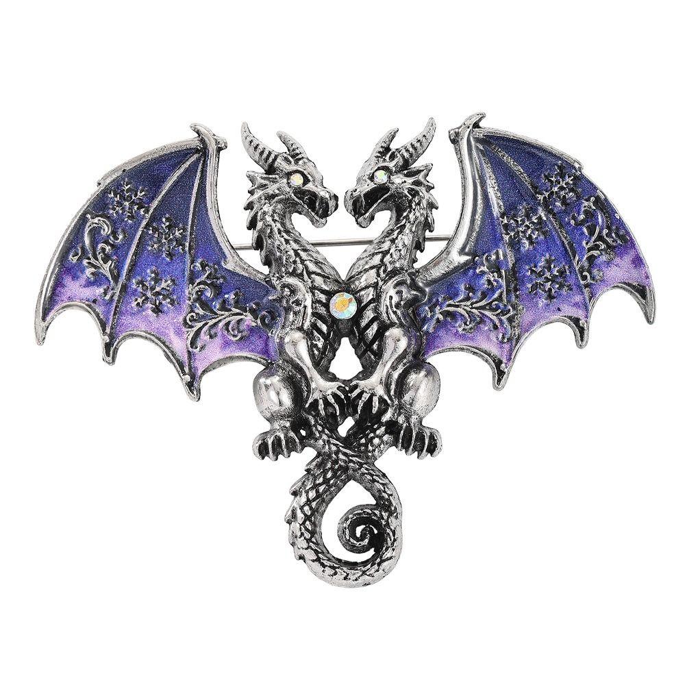 Sparkling Metal Dragon Brooches Novelty Elf Animal Brooch Fashion Brooch Pins Prom