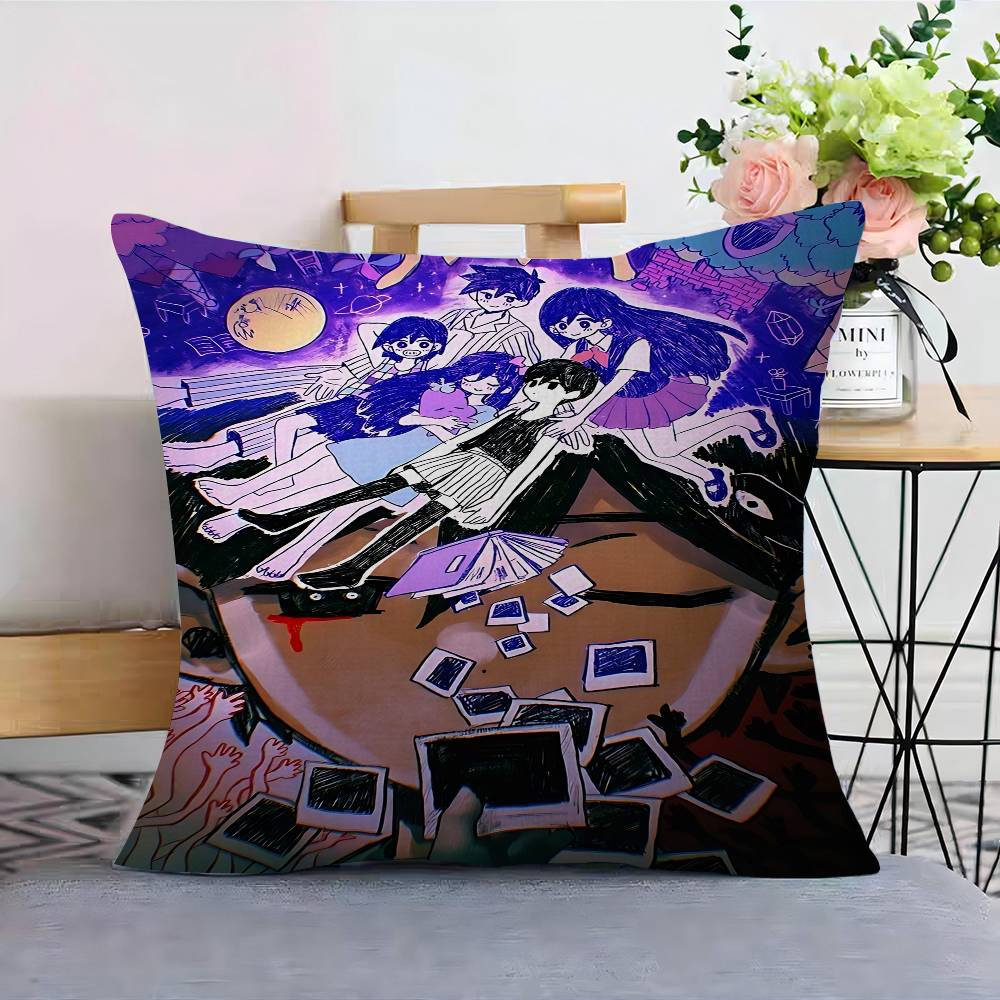Anime Game Omori Pillow Cushion Cover Pillowcase Living Room Sofa Home Decor Customized