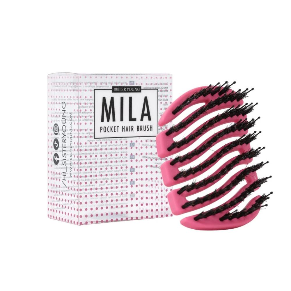 

SISTER YOUNG MILA POCKET FUCHSIA BV - Mini brush with wild fuchsia bristles