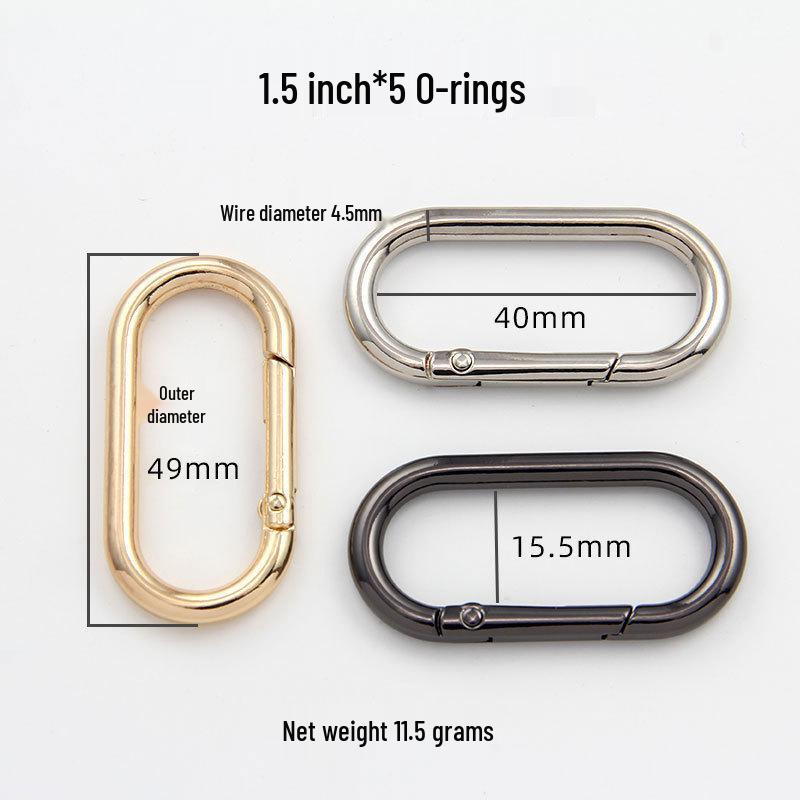 Zinc Alloy Electroplated D-Shaped Keychain Handle Ornament