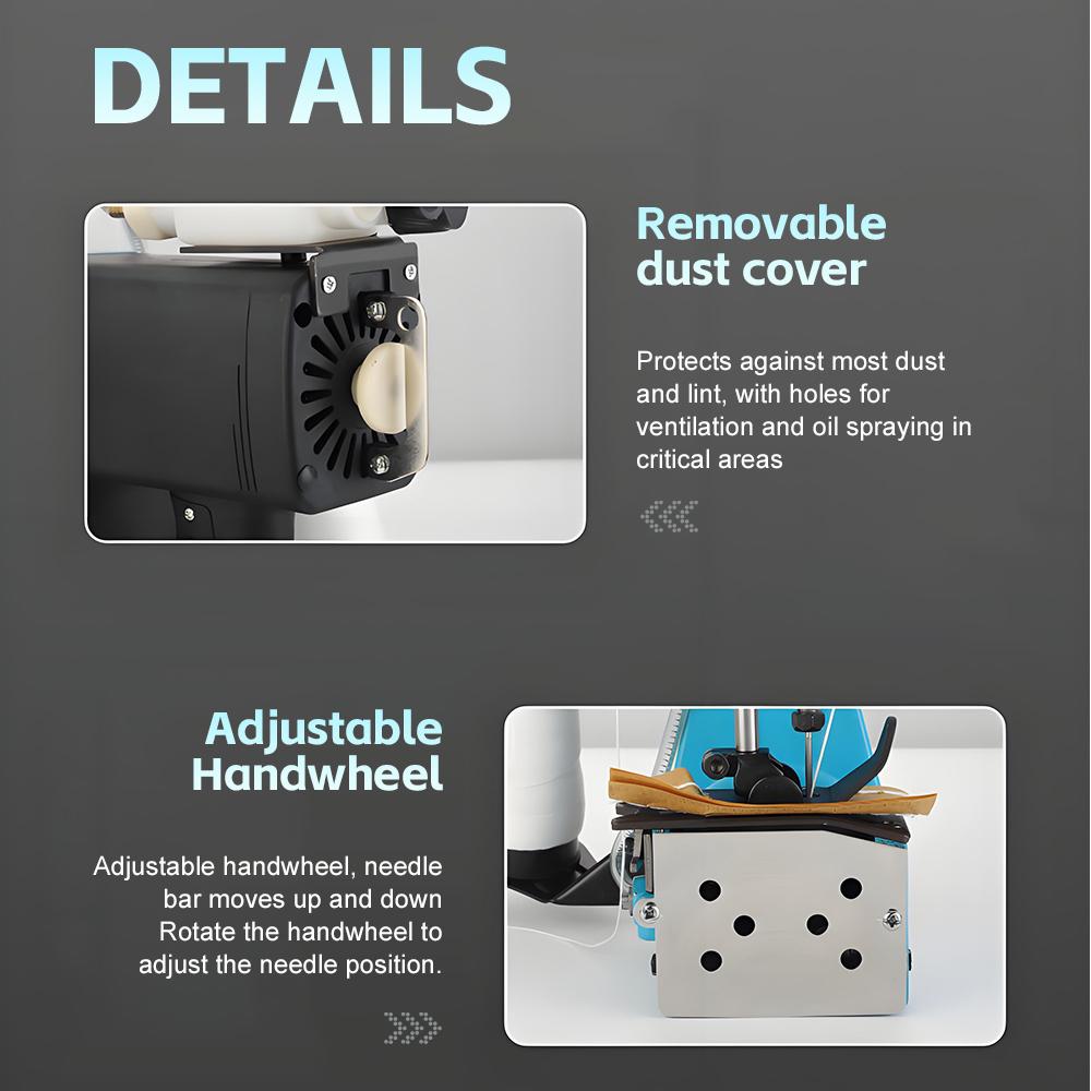 Electric Sewing Machine 210W High Power Portable Packaging Sealing and Overlocking Machine for Textile Industry Woven Bags