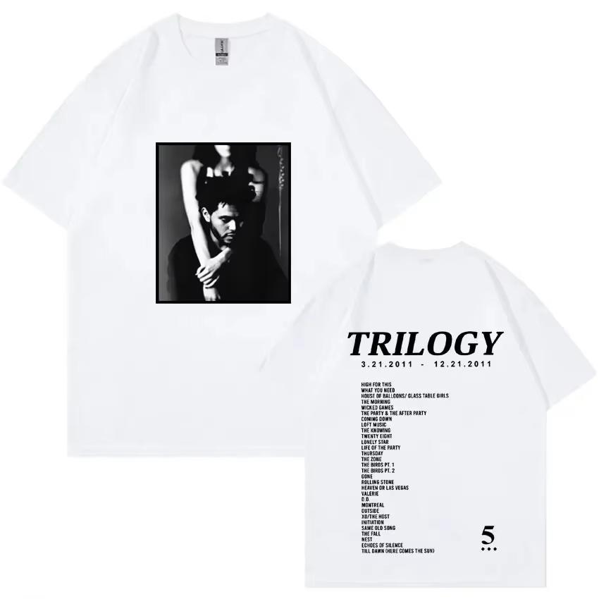 The Weeknd Trilogy Album Oversized Unisex Street Style Casual Short Sleeve Women And Men T-shirt
