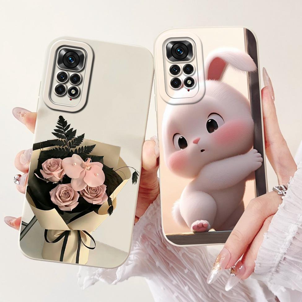 6.67'' Global For Redmi Note 11 Pro Case Silicone Fashion Luxury Cute Cat Painted Shockproof Phone Case For Redmi Note 11 Pro 5G