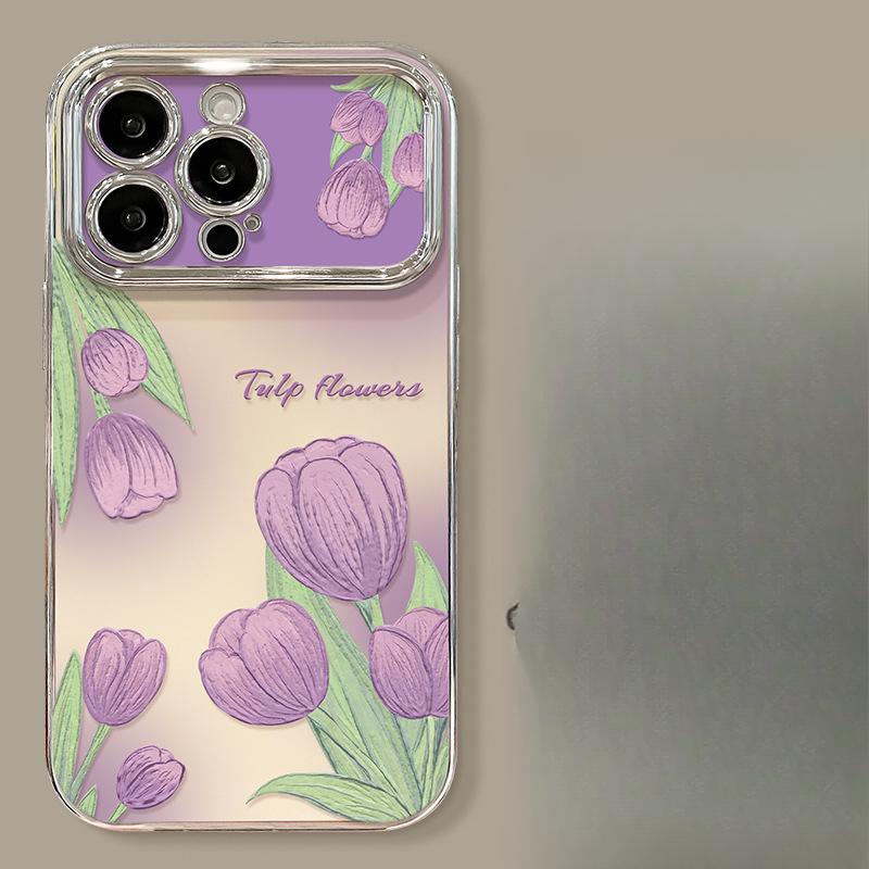 

Браслет с цветами в стиле инс, подходит для iPhone15, чехол для телефона Apple 14pro, гальваническое покрытие, большое окно 13, силикон 16 iPhone XS Max