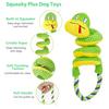 Interactive Squeaky Rope Dog Toy Plush Chew Toy with Sound Dental Cleaning Engaging Play Toys for Small Medium Large Dogs