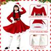 Maazusa Children's Santa Claus Costume, Red Skirt with Santa Hat, Perfect for Girls, Perfect for Christmas, Family Parties, or as a Gift
