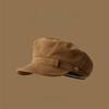 Bavlněný klobouk Plochý klobouk Ležérní střih Osmihranný klobouk Retro baret Podzim Zima