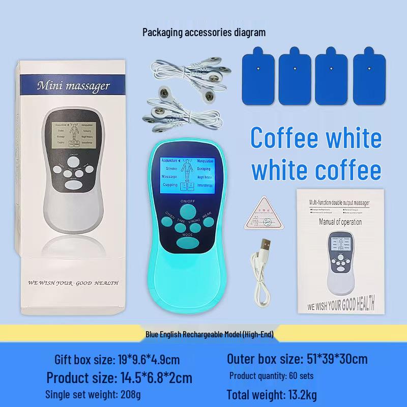 Low-Frequency Pulse Microcurrent Electrotherapy Massager for Full-Body Meridian Dredging and Physiotherapy