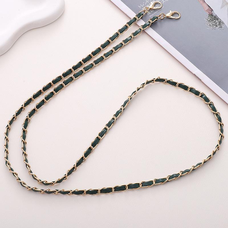 Handmade Leather Crossbody Phone Case with DIY Jewelry Pendant - Small Fragrance Style for Girls