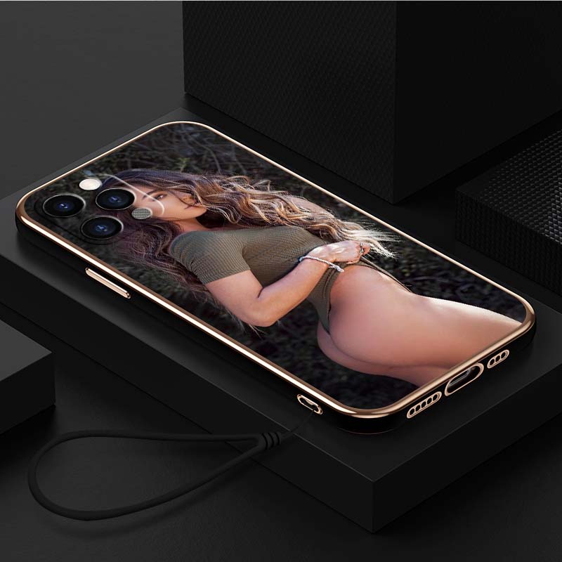 

Роскошный чехол для телефона из ТПУ с ремешком для iPhone 6 6s 7 8 Plus SE XR XS 11 12 13 14 15 Pro Max, мягкие чехлы A50 Sommer Ray Cover