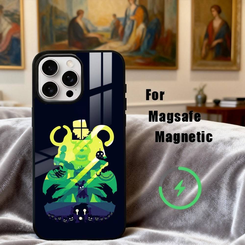 F-Fnaf Five N-Nights At F-Freddys Handyhülle Für iPhone17,16,15,14,13,12,11 Plus,Pro Max Magnetisch Für Magsafe Kabelloses Laden