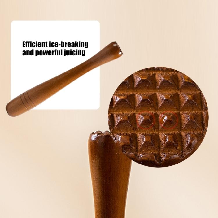 Wooden Juices Hammer Ergonomic Press for Professional Bartenders and Home Use Efficient Drink Preparation Tool