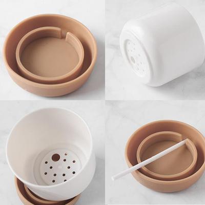 Květináč na sukulentní rostliny Dvouvrstvý květináč na šťavnatý zelený kopr Malý zelený květináč