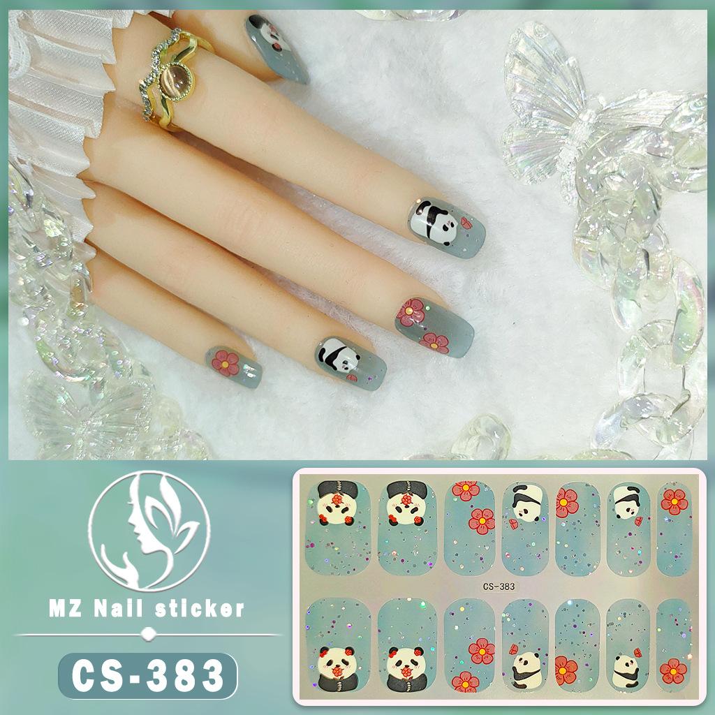 CS Panda nepečlivý gelový lak na nehty film je plně potažený malou červenou knihou v čínském stylu samolepicí film na nehty samolepka na nehty