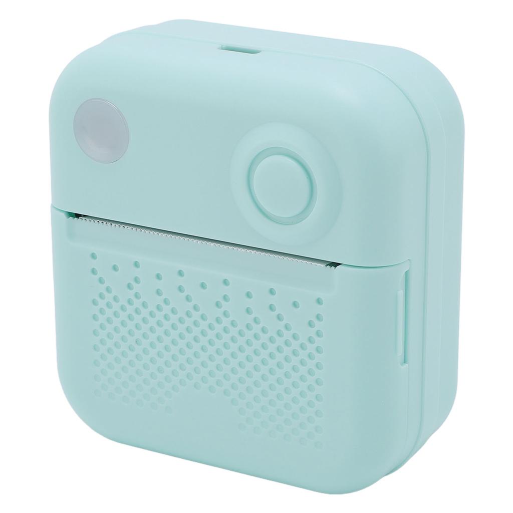 Portable Thermal Printer Rechargeable Printing Machine for Photo Document Shipping Label Built in 1200mAh Battery Cyan