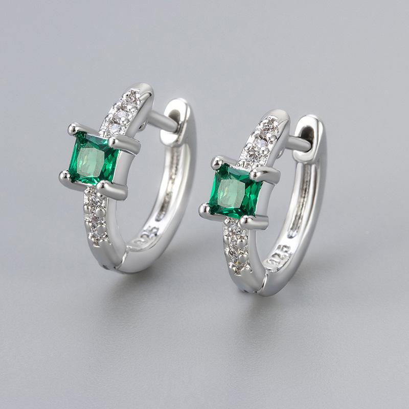 

Ретро цветные серьги-каффы с бриллиантами: Женский роскошный дизайн с микропаве из цирконов Copper