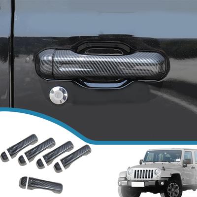 Car Side Door Grab Handle Decoration Cover Tailgate Handle Stickers for Jeep Wrangler JL 2018-2023 4-Door Exterior Accessories