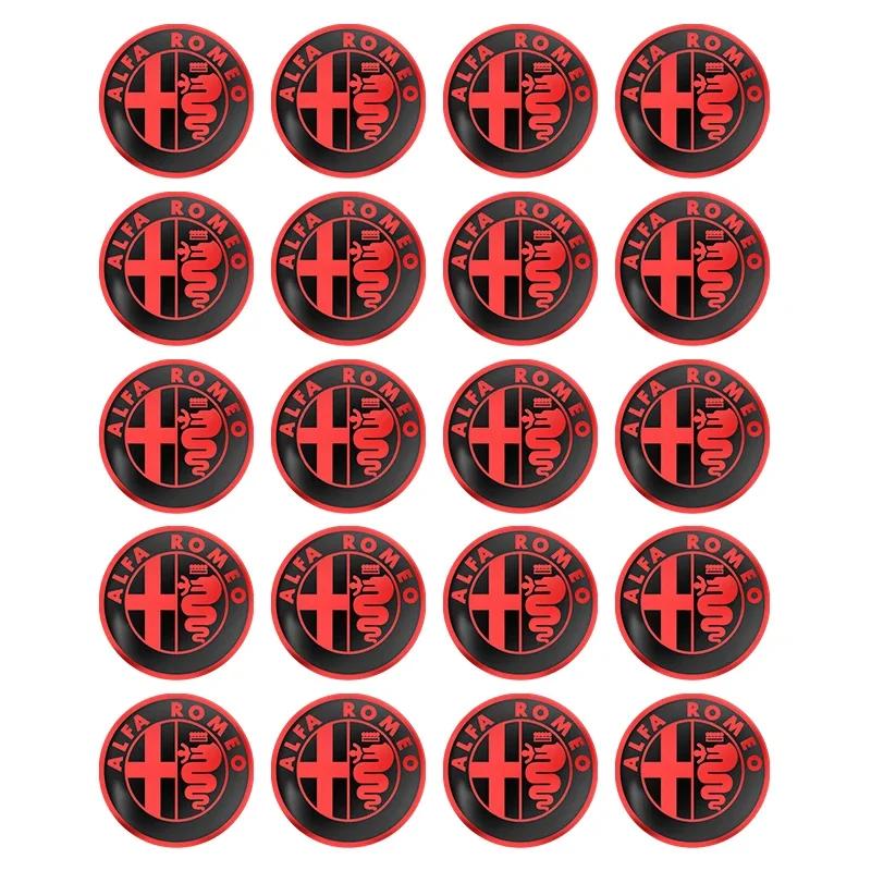 Car Stickers For Alfa Romeo 11mm 14mm Car Remote Key Sticker Aluminum Badge For Alfa Romeo 159 Sportwagon Giulietta Mito 147 156