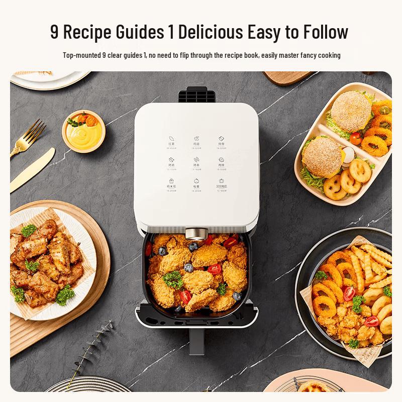 Midea 4.5L Electric Air Fryer with Knob Control CN plug (adapter included)