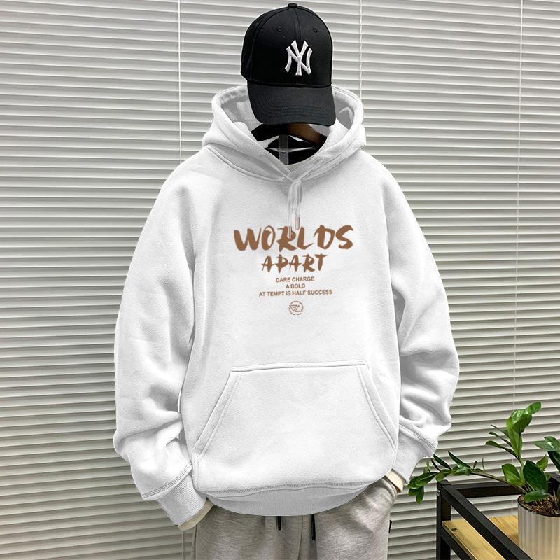 Korean Style Winter Hooded Sweatshirt for Boys: Thick, Versatile, Plus Velvet Pullover