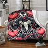Custom Name "Venom Love Heart Theme" blanket for Couch & Bed, Plush Cozy Fuzzy Blanket Super Soft & Warm Blankets for Fall and Winter. 09084