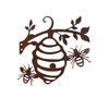 1 Piece Vintage Steel Beehive Bird Silhouette Rusty Metal Panel Art Outdoor Patio Home Farmhouse Backyard Decoration Halloween Christmas Gift