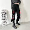 2024 Spring Autumn Harem Casual Women's Pants Streetwear Cotton Ribbons Joggers Ankle Length Cargo Pants For Girls